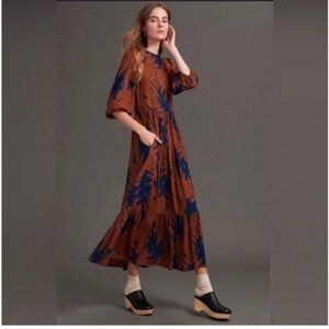 Anthropologie Porridge Kiera Maxi Dress Brown
Blue